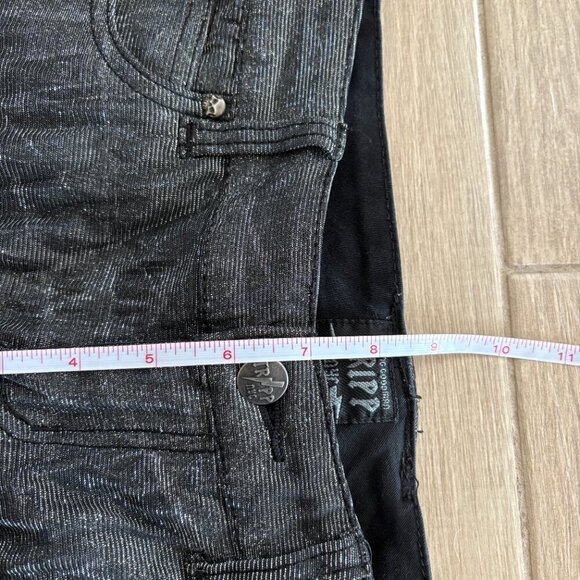 Tripp NYC Glitter Pants Women's 27 Back Silver Grunge Emo Goth Skull Party NYE - Picture 10 of 11